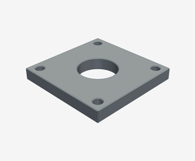 ISO 15552 cylinder mounting flange — die-cast aluminum