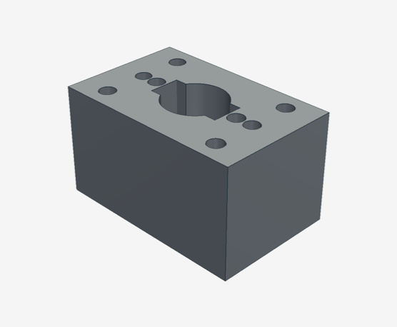 2-jaw parallel gripper base body — 7075 aluminum