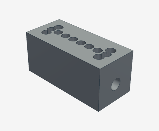 Pneumatic manifold block — A5052 aluminum