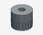 Micro spur gear, module 0.5 — S45C steel