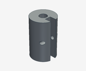 Rigid clamp shaft coupling — A2017 aluminum