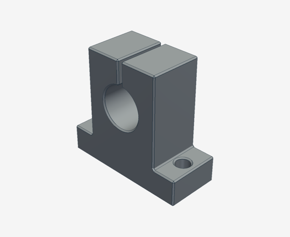 SK-type linear shaft support — A5052 aluminum